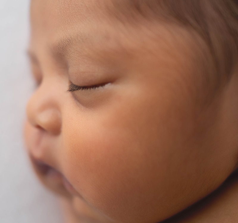 Newborn Photography, close up of baby