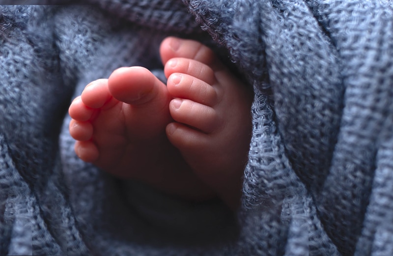 Newborn Photography, close up of baby's toes
