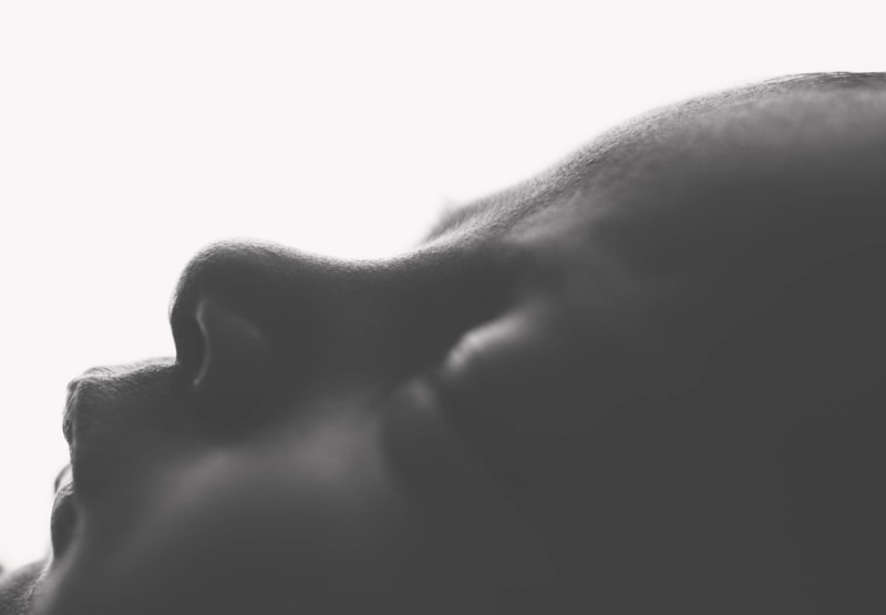 Newborn Photography, profile shot of baby's face