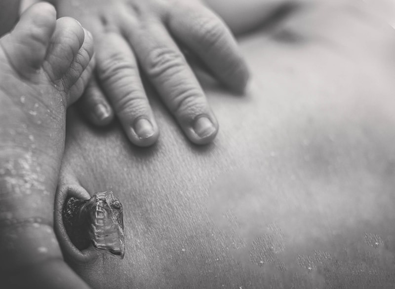 Newborn Photography, close up of baby's belly button